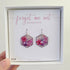 Pressed Flower Hexagon Earrings Sterling Silver