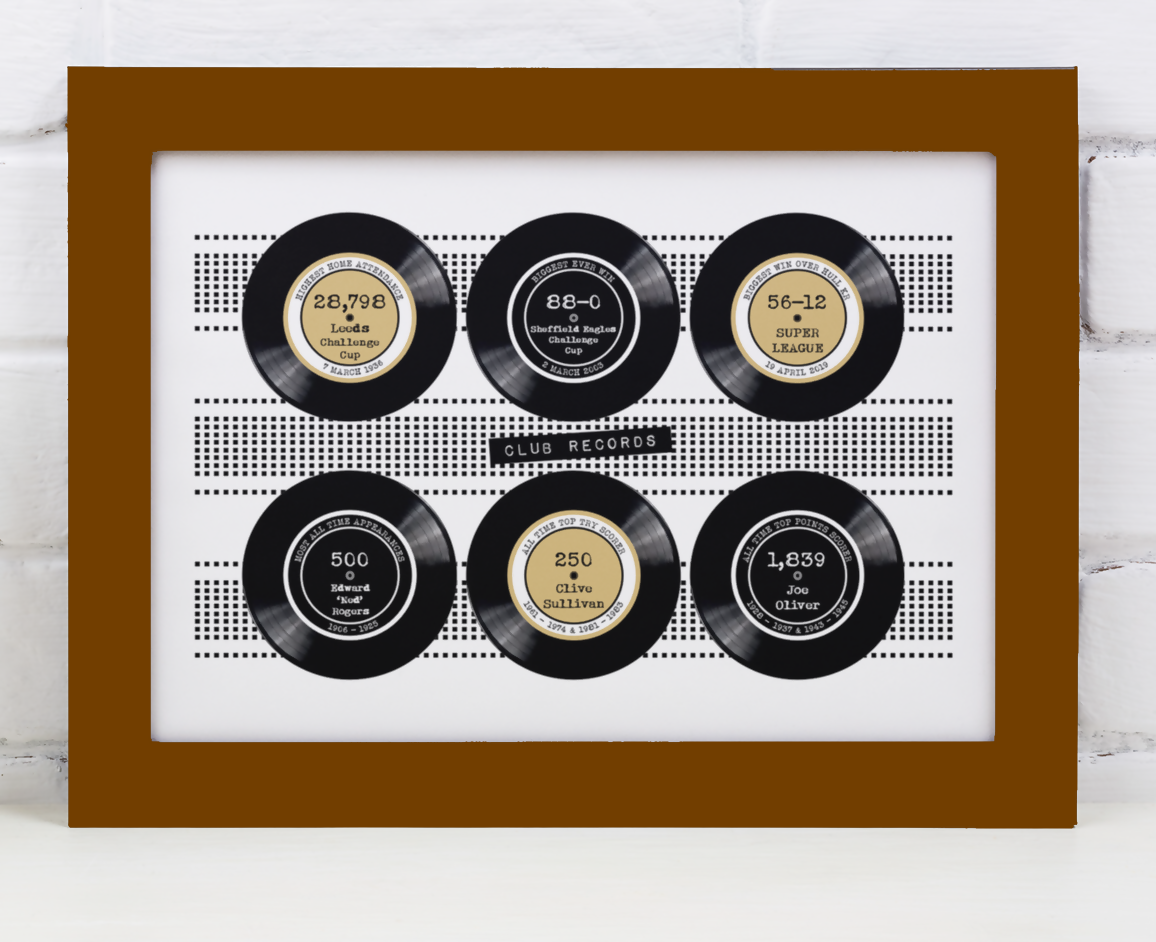 Hull FC Art Print CLUB RECORDS Design