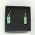 Blue and Green Rippled Dichroic Earrings