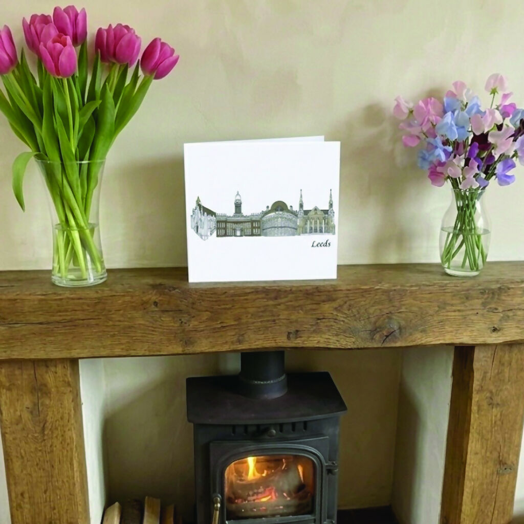 Leeds Greeting Card - Traditional Colours
