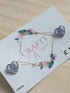 Stainless Steel Real Forget Me Not flowers Heart shape Stud Earrings