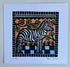 Original Linocut of a Zebra.