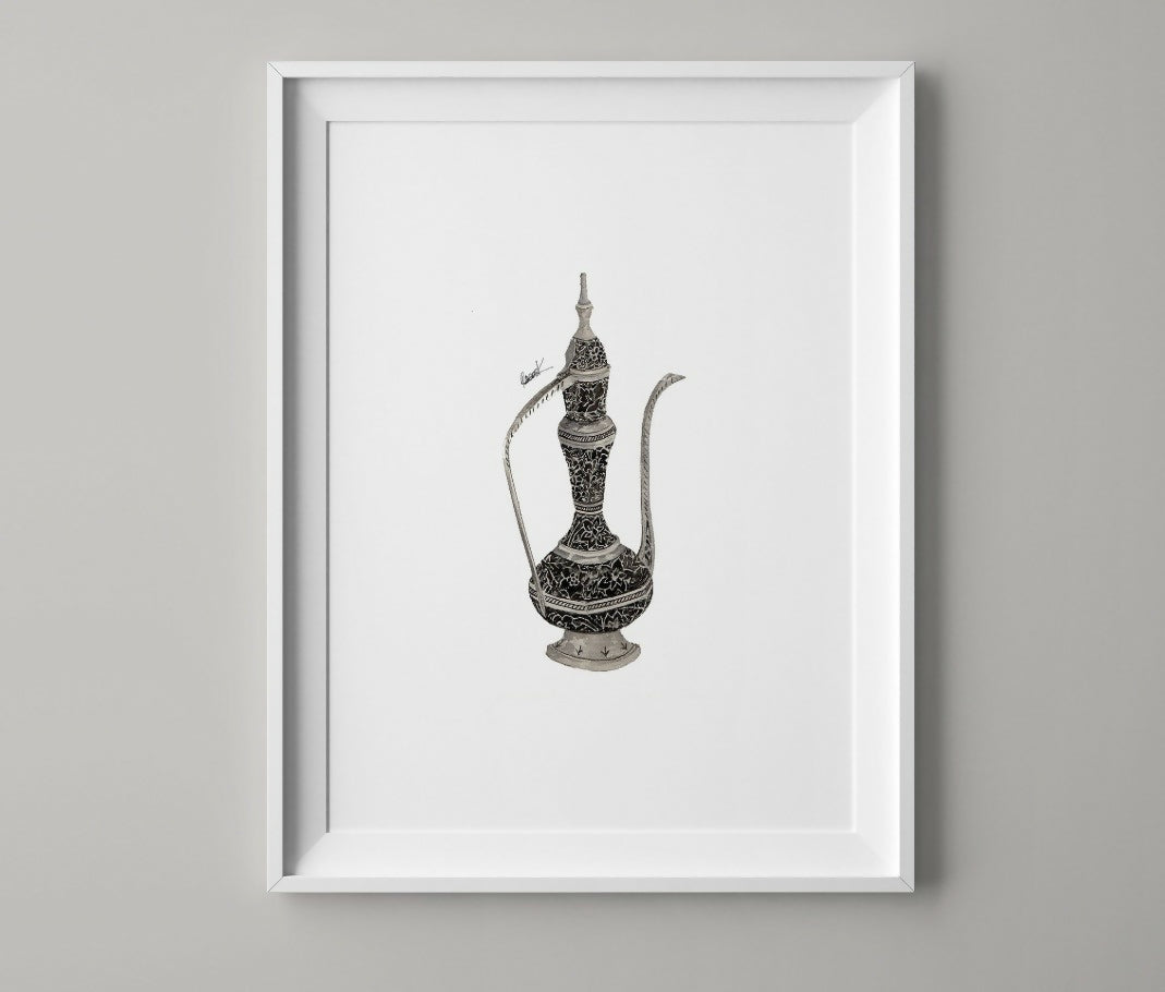 Middle Eastern Jug Watercolour Print