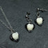 Heart Tooth Necklace & Earrings Set