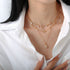 Zirconia Curve Chain Necklace