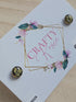 Stainless Steel Real Queen Anne's Lace Flowers Stud Earrings