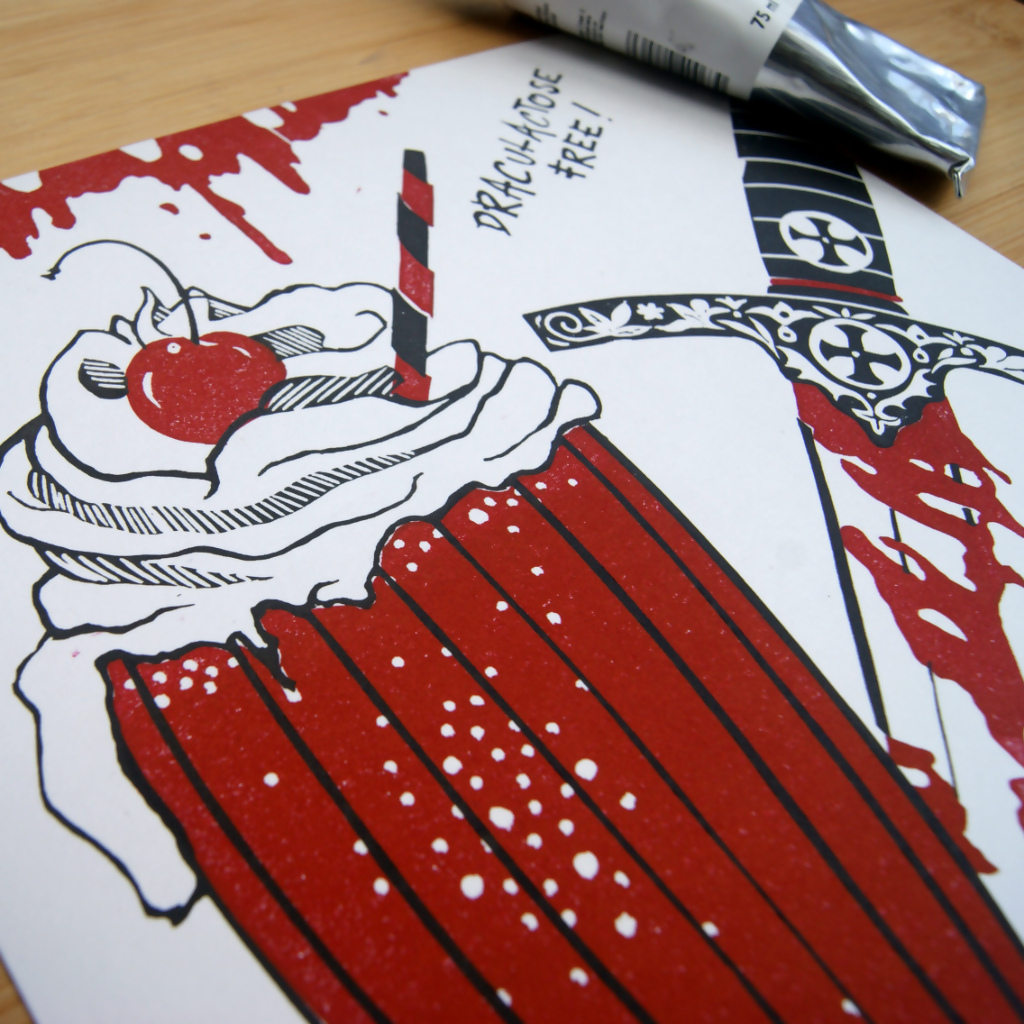 PHANTOM SHAKES LINO PRINT
