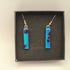 Blue and Black Pattern Dichroic Earrings