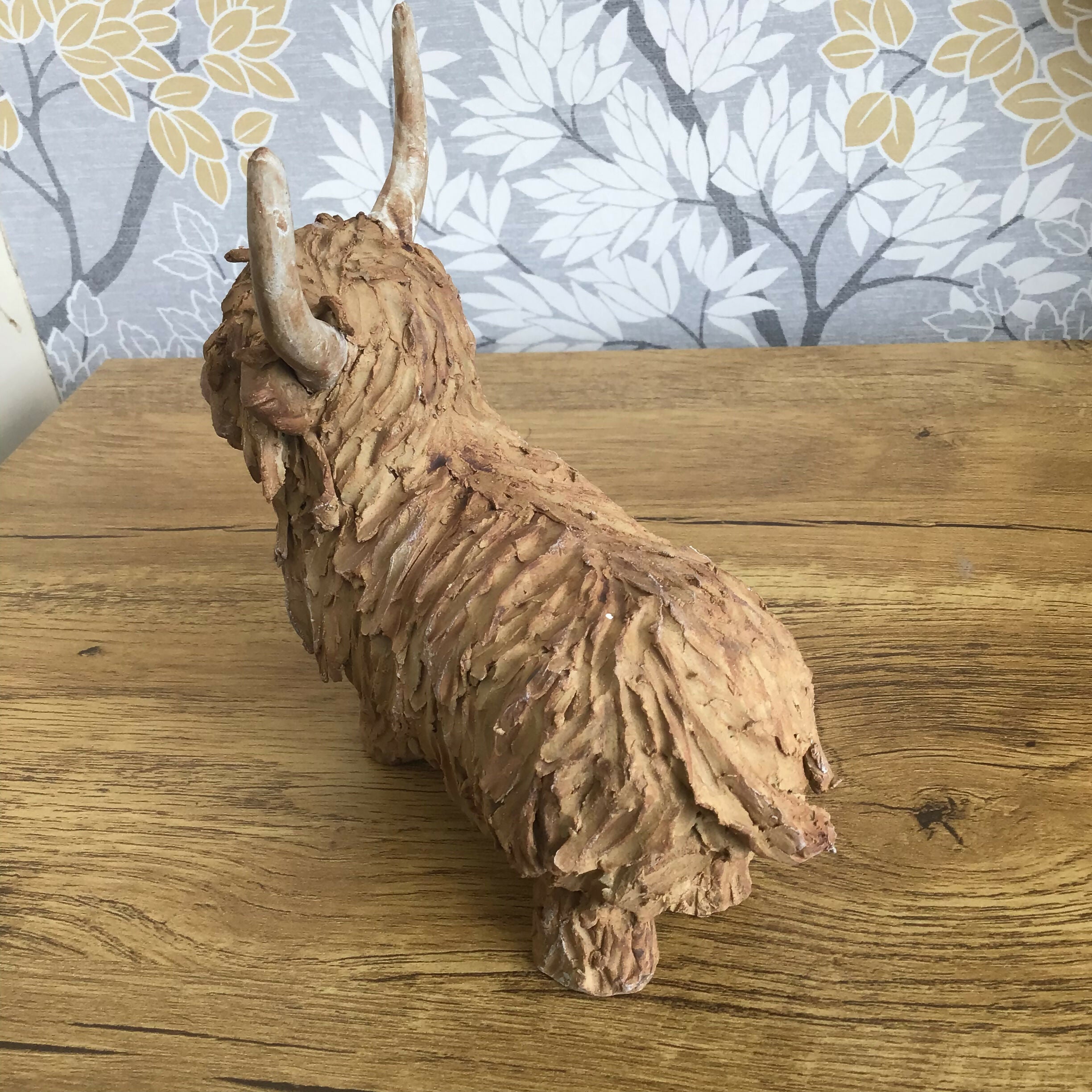 Highland cow sculpture