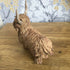 Highland cow sculpture