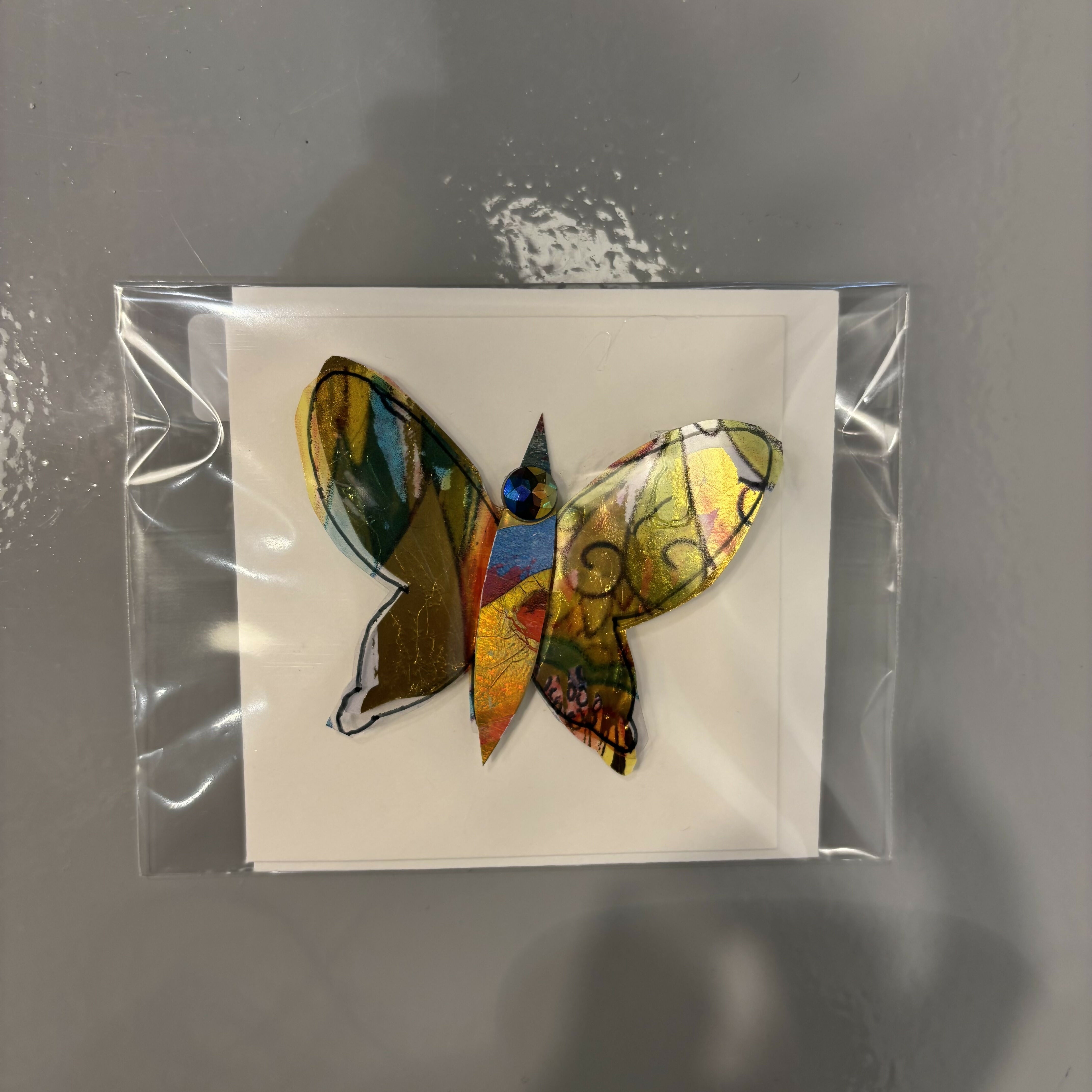 Mini Butterfly Mixed Media Card