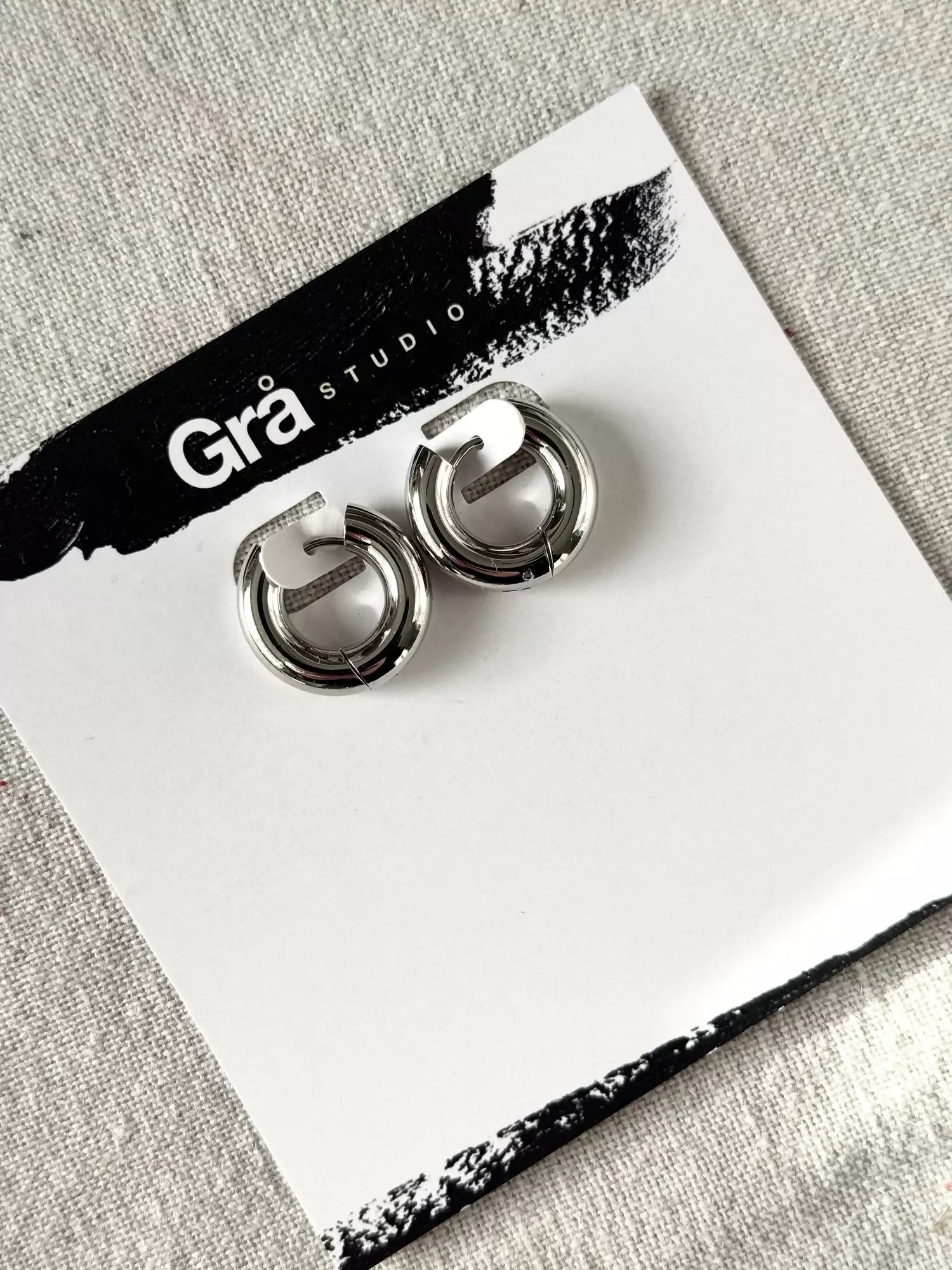 XL Chloe / 22k Rhodium Statement Hoop Earrings