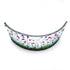 Large Freestanding Fused Glass Curve With Pink, Violet & Lavender Flowers