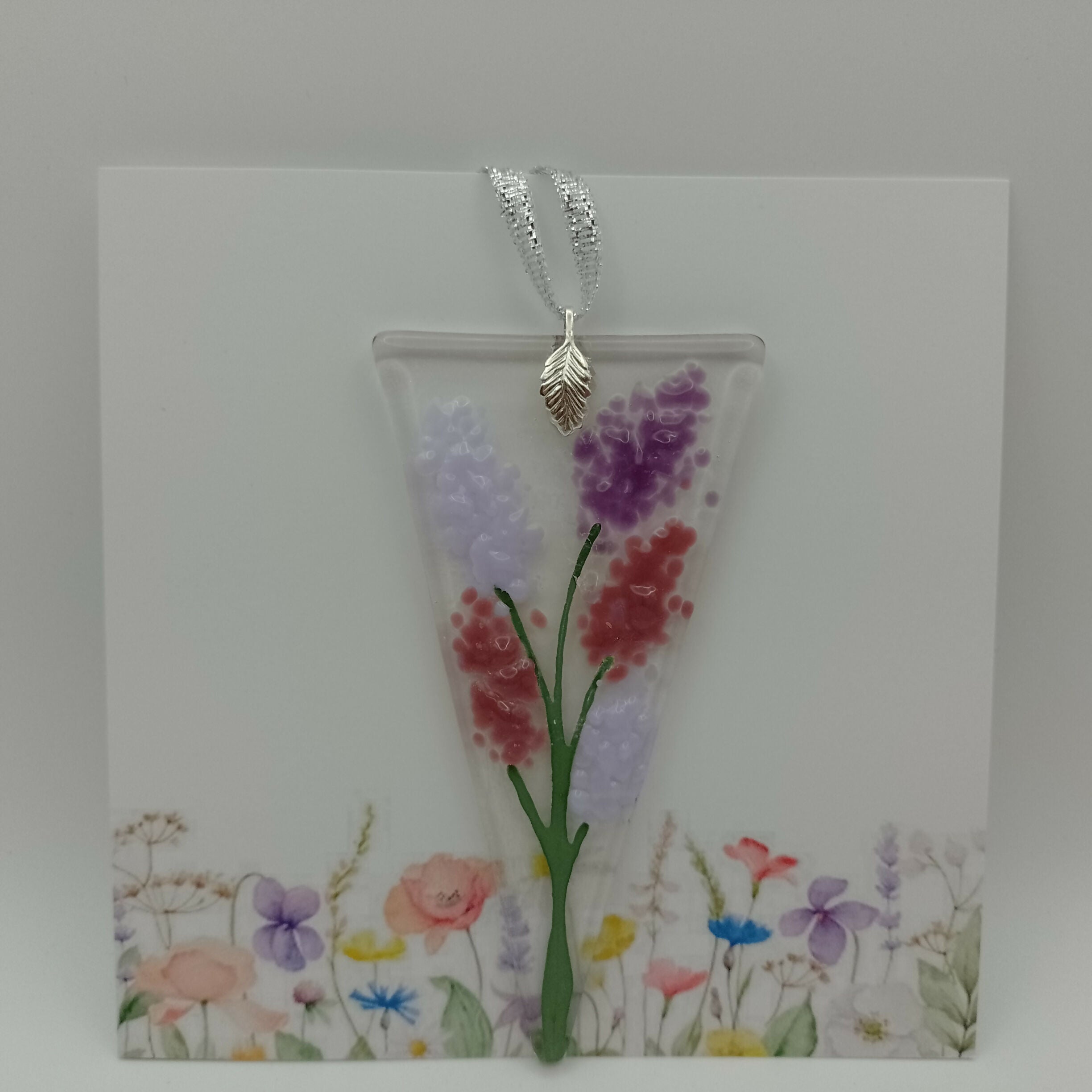 Fused Glass Flower Card