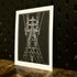 Pylon - 5x7 Hand Carved Lino Print On Card