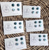 Clay Stud Pack - Deep Blue & Gold and Aqua Pattern Studs