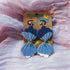 Blue Ombré Seashell Tiered Polymer Clay Earrings