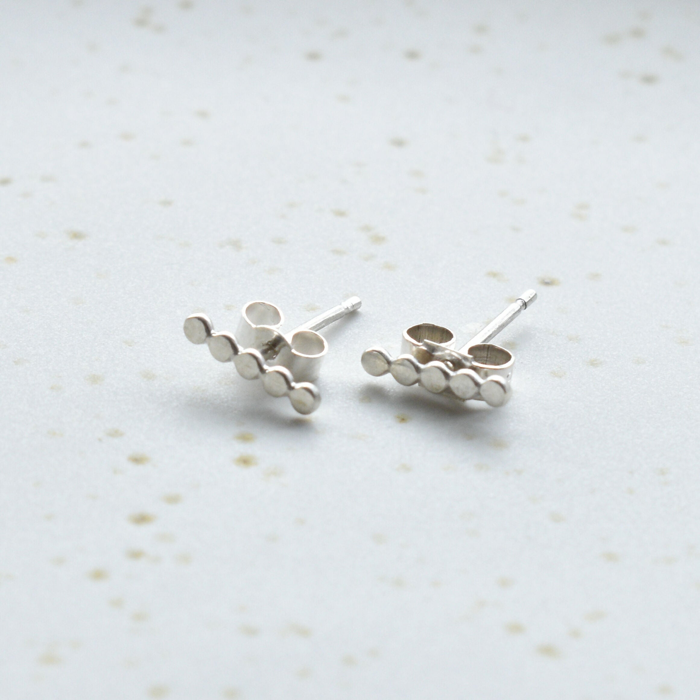 Sterling Silver Mini Dots Stud Earrings