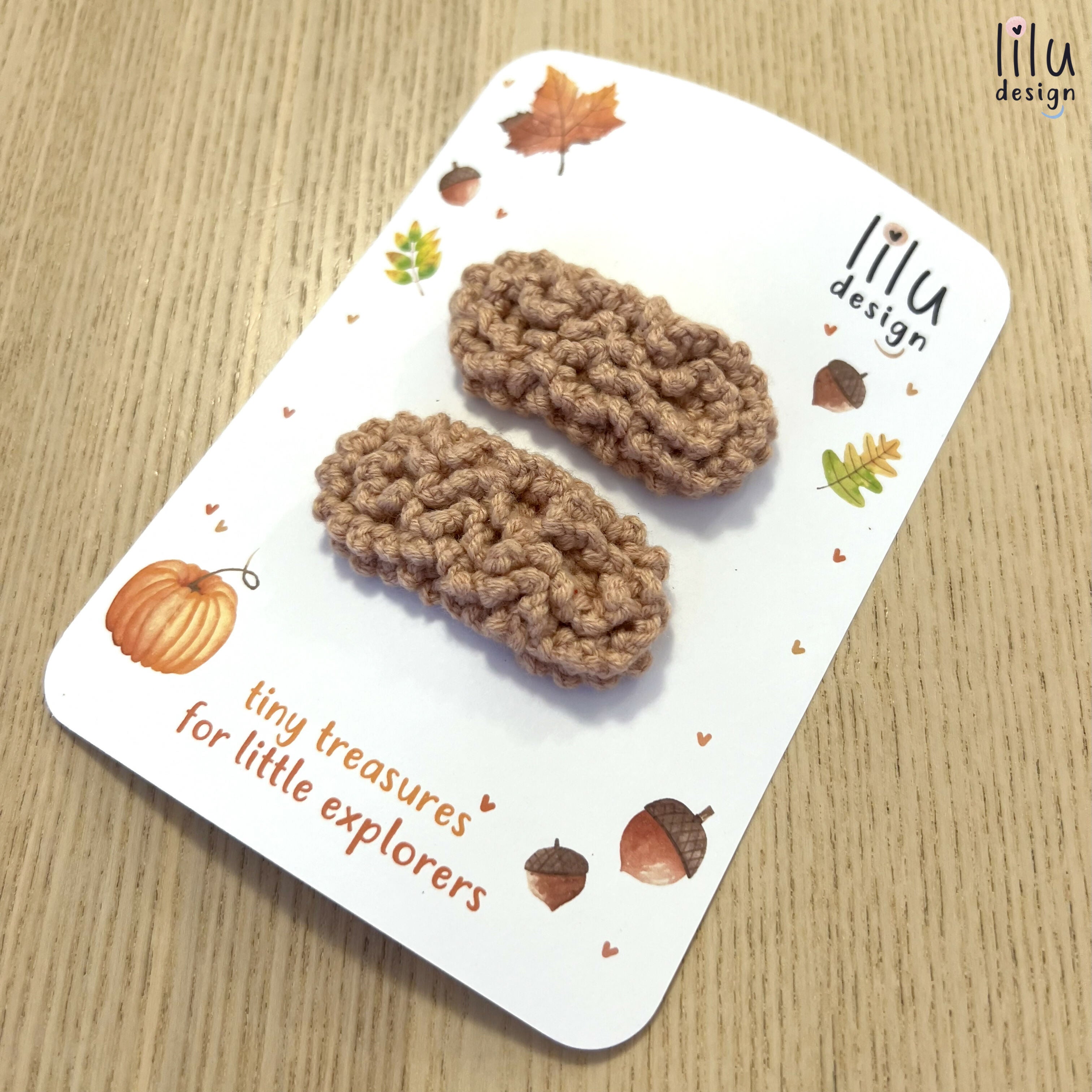 Crochet Hair Clip Set - Fluffy