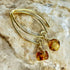 Handmade Gold Vermeil Amber Earrings