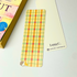 Light Orange Gingham with a Hiding Cat 15 x 5 cm Bookmark