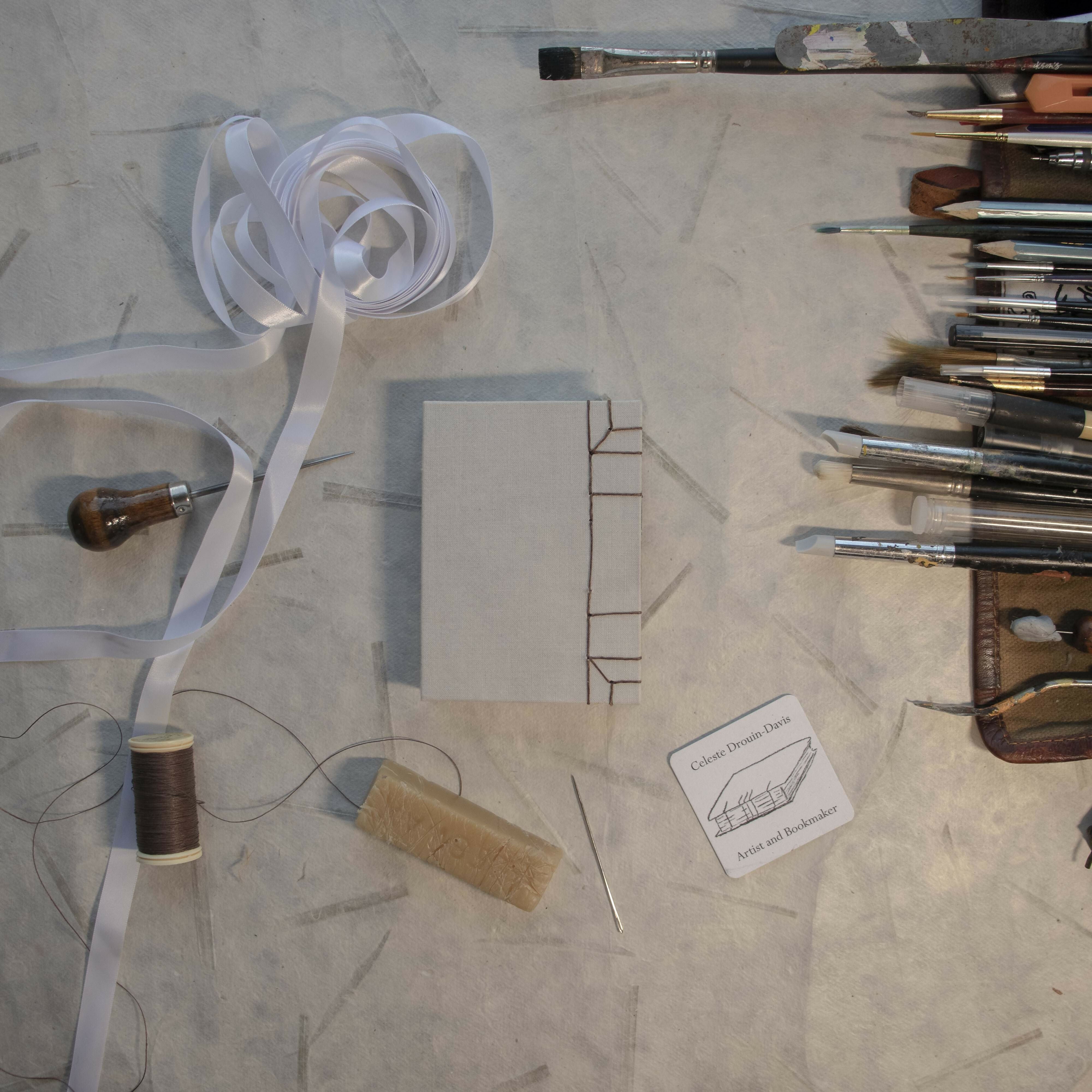A7 Handmade Artists Sketchbook Coptic Bound
