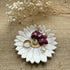 Handmade Floral Trinket Dish with Daisy Design and Gold Centre