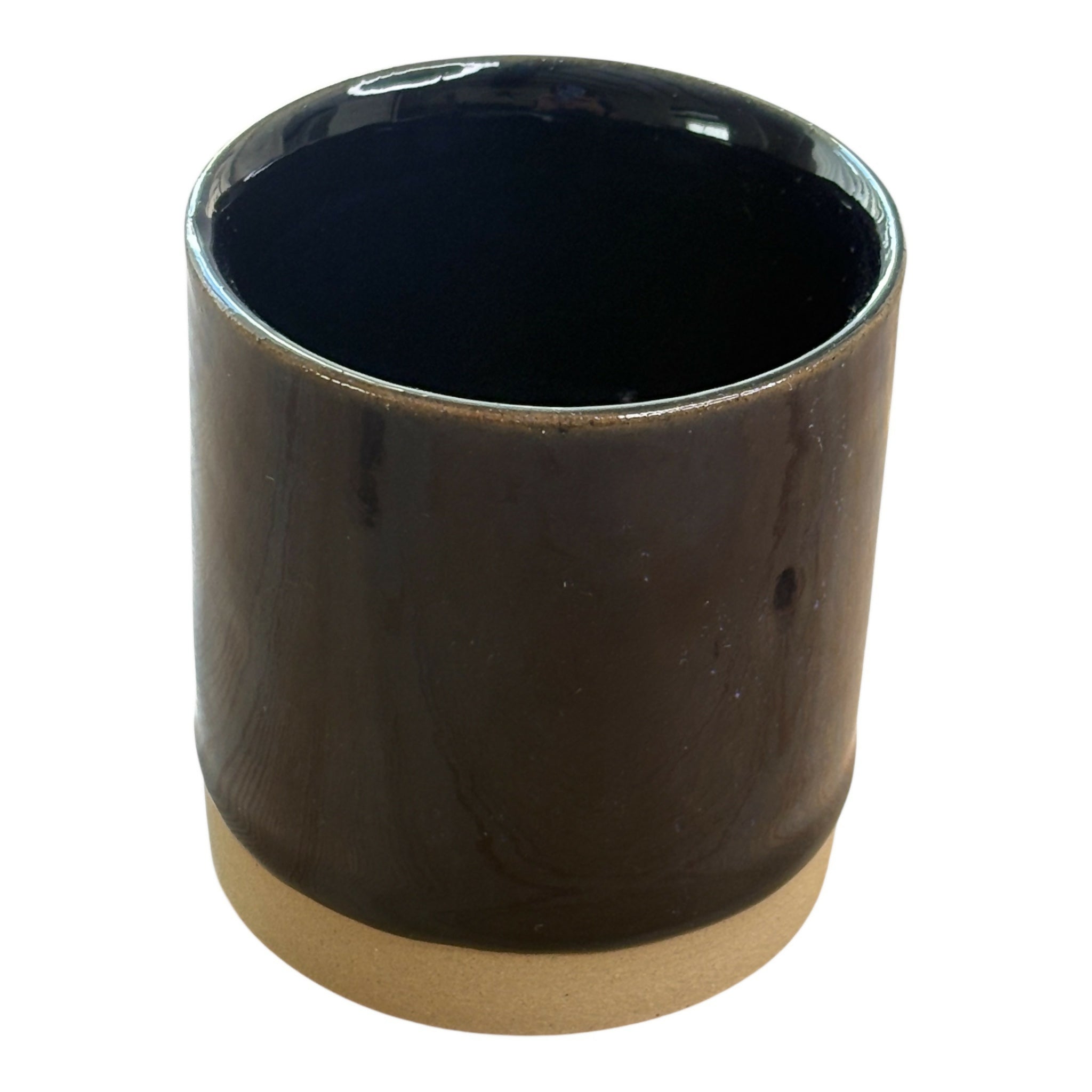 Dark Navy Stoneware Refillable Candle Pot & Candle Refill