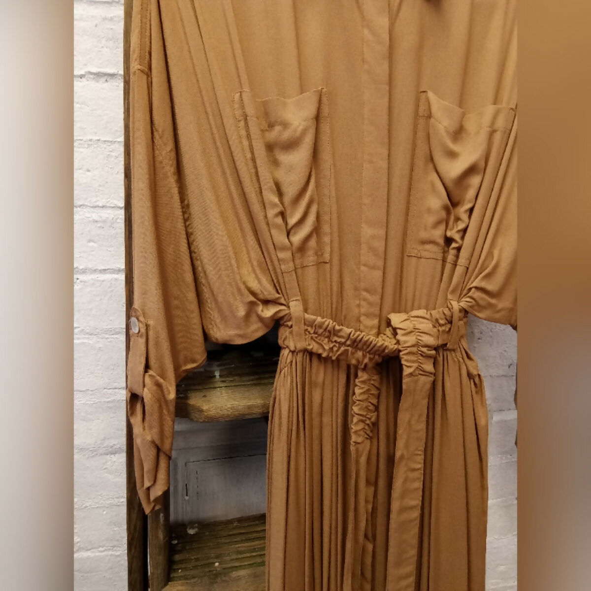 ADELAIDE BATWING MAXI SHIRT DRESS