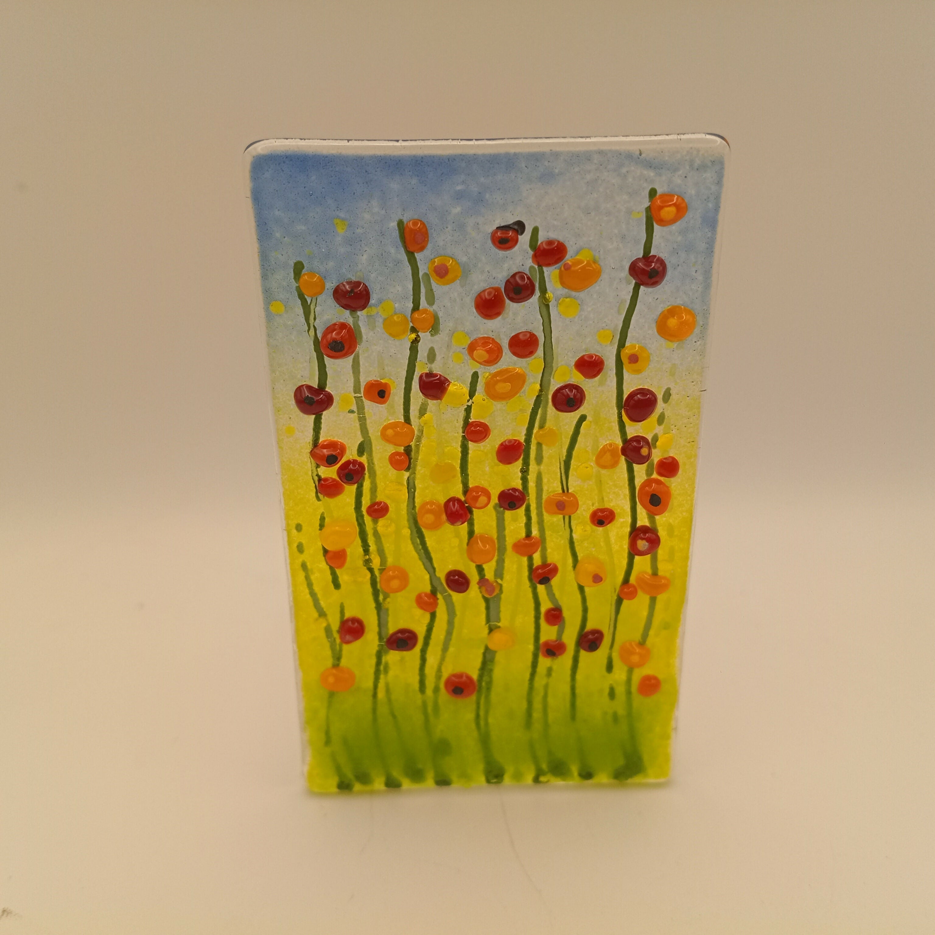 Fused Glass Meadow Flower Tealight