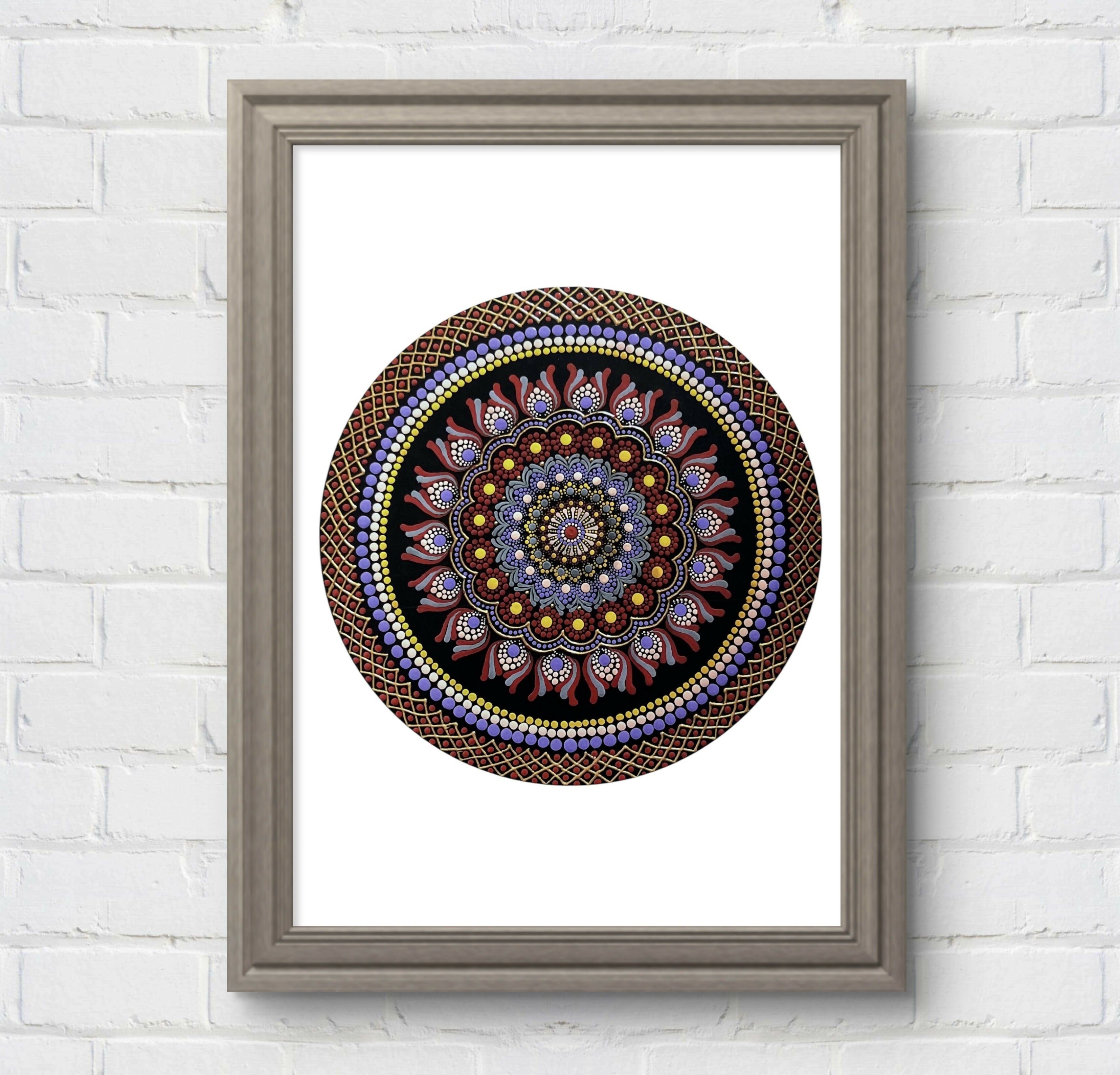 A4 Print - Red & Golden Mandala
