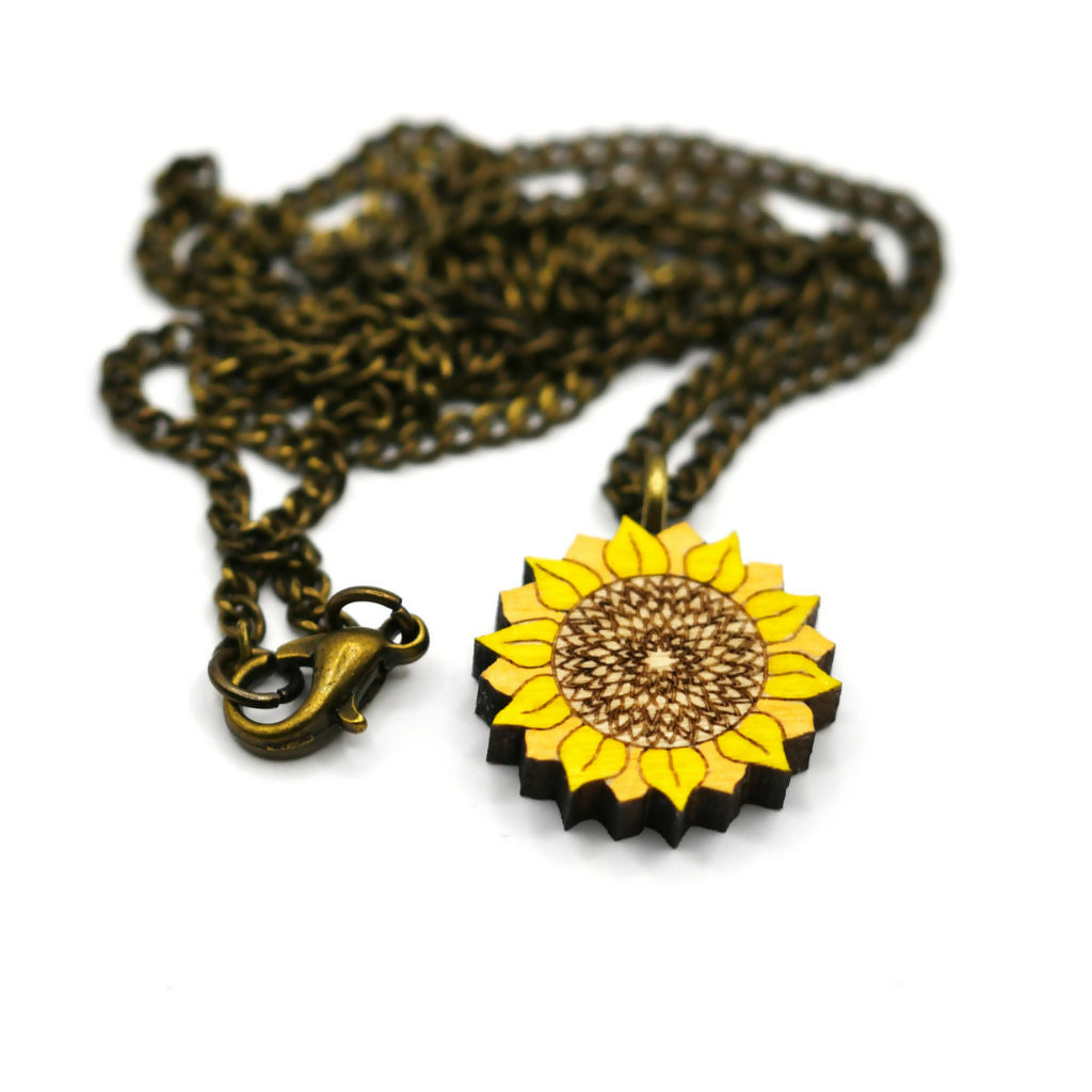 Sunflowers Necklace and Stud Earrings Set