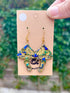 Polymer clay celestial mushroom earrings