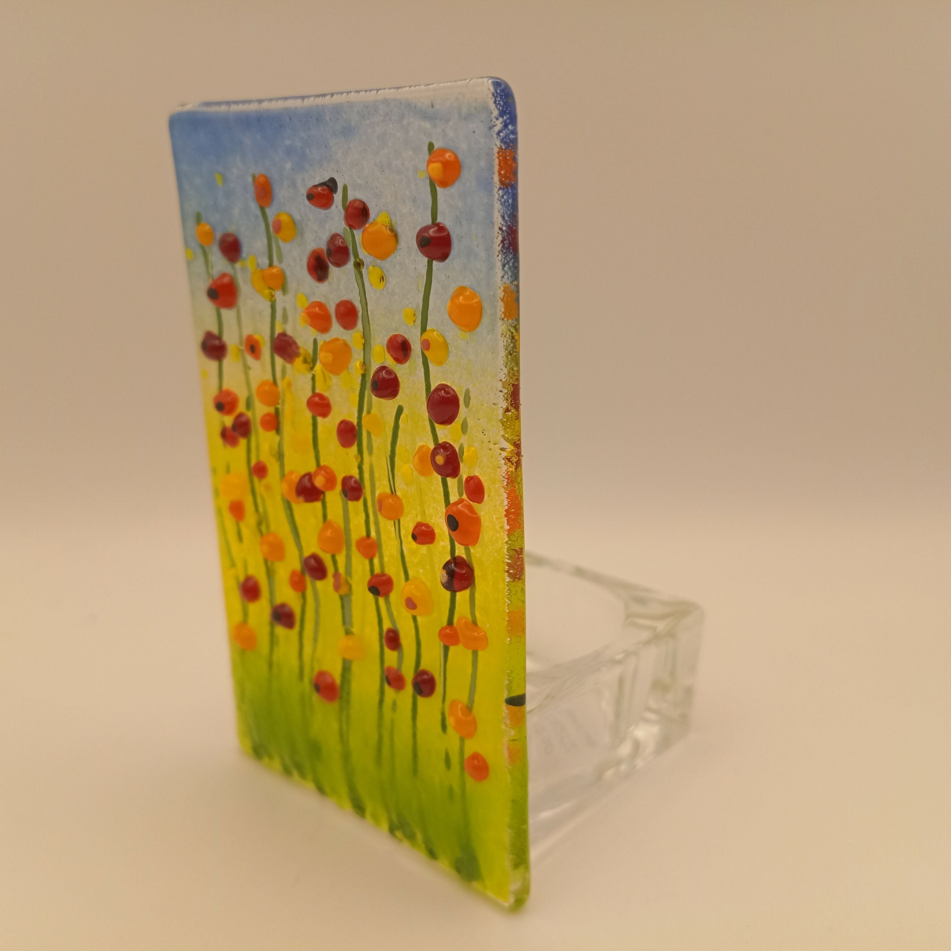 Fused Glass Meadow Flower Tealight