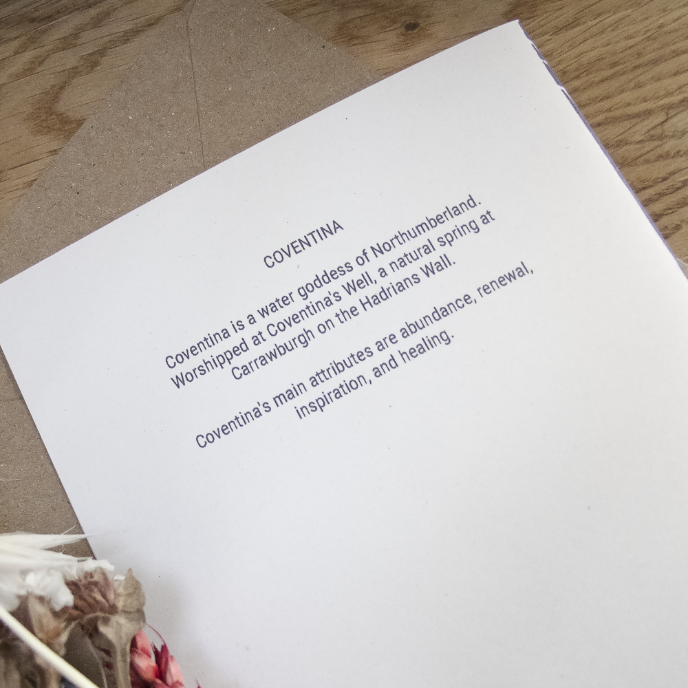 GODDESS COVENTINA LINOCUT GREETING CARD