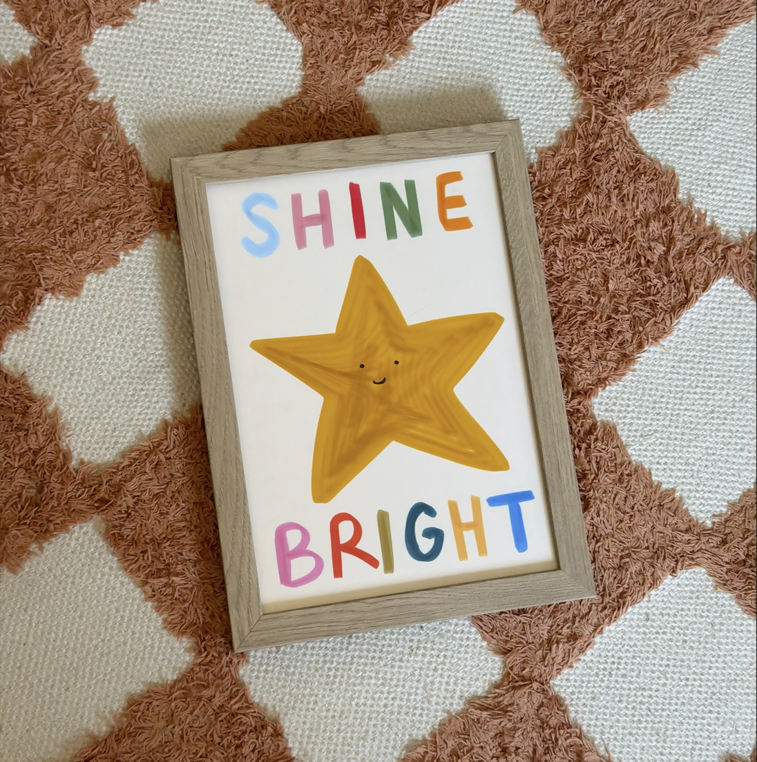 Framed Shine Bright A4 Print