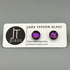 Pink & Purple Flower Dichroic Fused Glass Sterling Silver Stud Earrings - Handmade by Jade Tapson Glass.