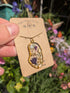 PURPLE CORNFLOWER LADY FACE NECKLACE