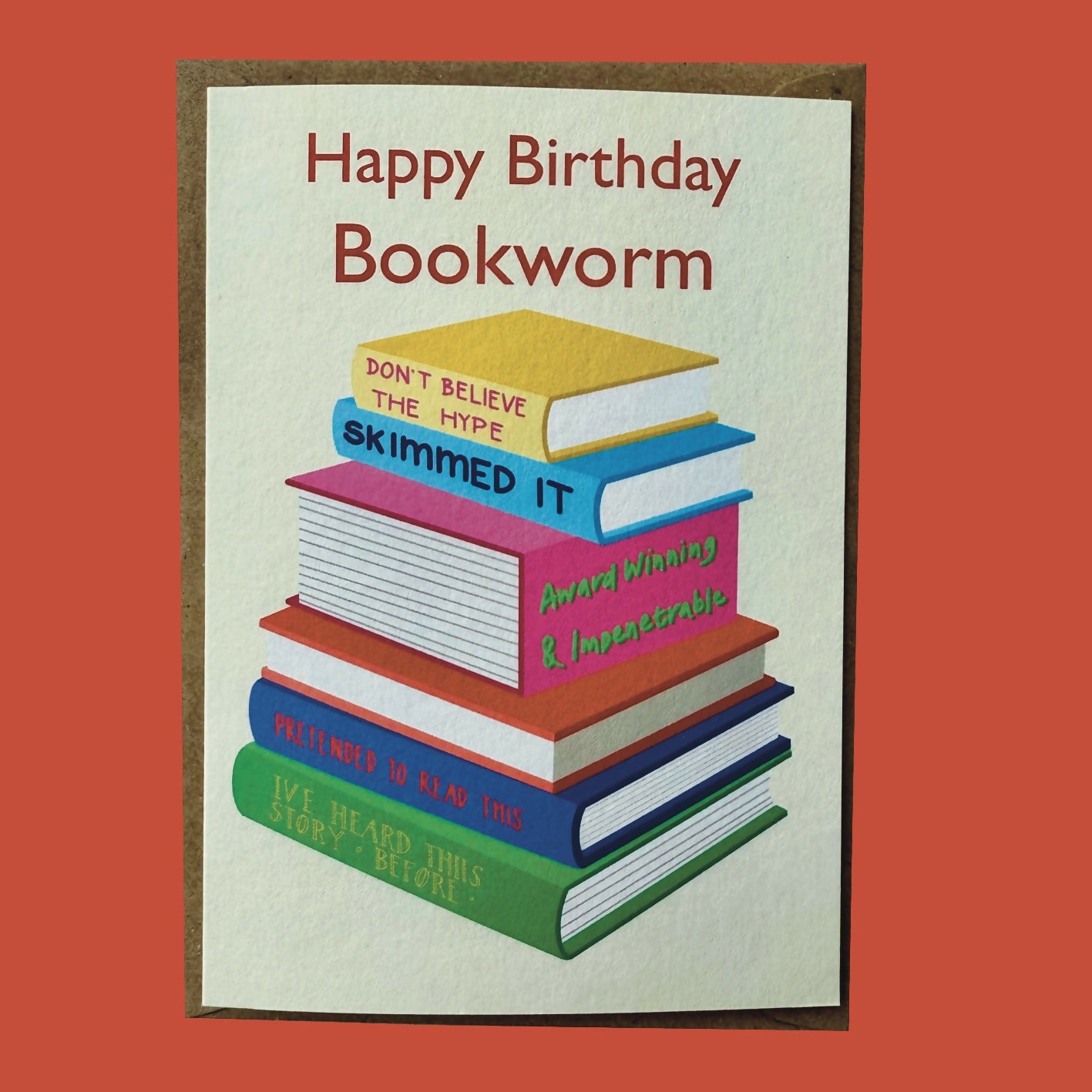 Happy Birthday Bookworm A6 Greetings Card