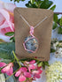 Sodalite Wire Wrapped Crystal Necklace on Sterling Silver Chain