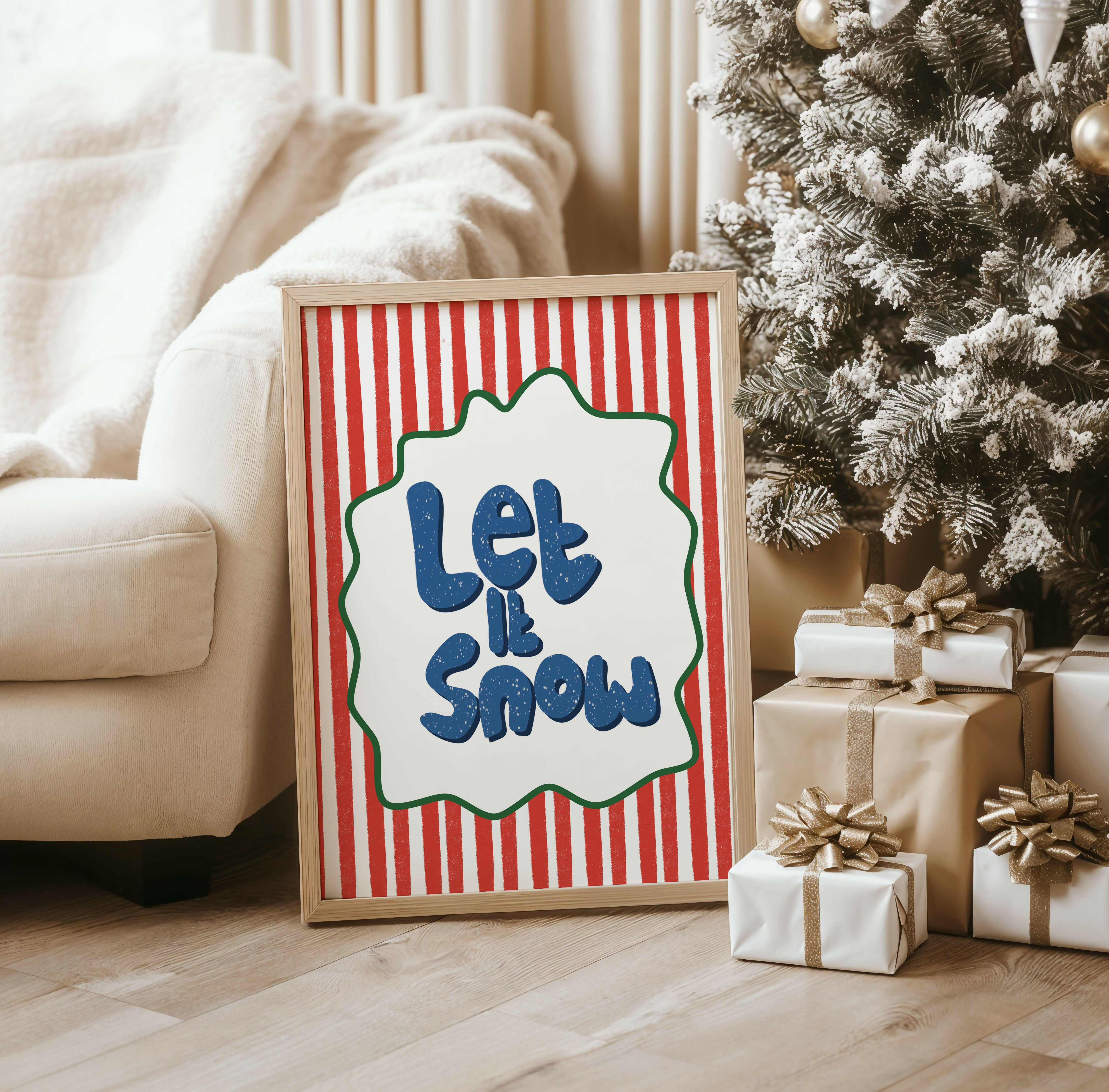 LET IT SNOW CHRISTMAS PRINT