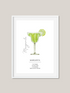 Margarita Recipe Cocktail Art Print
