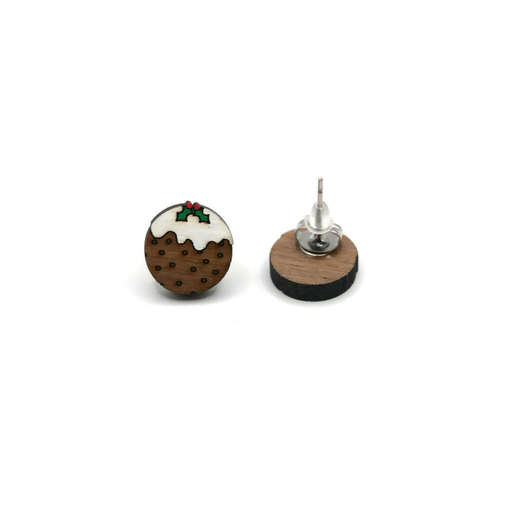 Christmas Pudding Stud Earrings