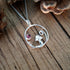 Handmade Silver Toadstool Garnet Necklace