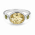 925 Sterling Silver Citrine Three-Stone Ring