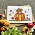 Highland Cow Pumpkin Greetings Card