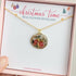 Christmas Mittens Snowflake Necklace Gold Plated