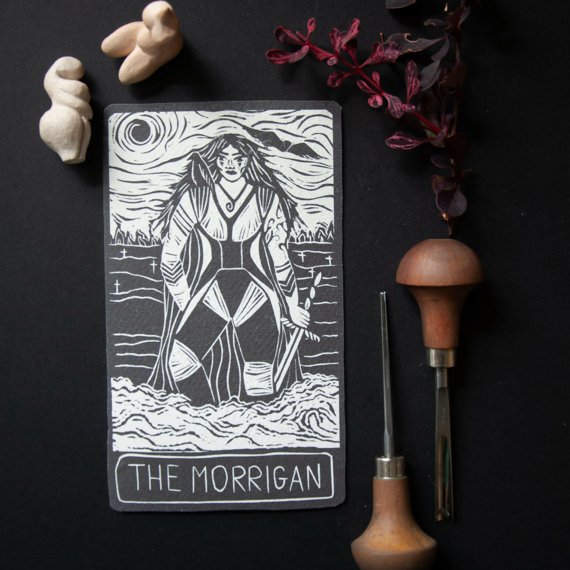 THE MORRIGAN GODDESS ALTAR CARD