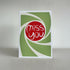 Miss You Card – Thinking of You Greeting – Light Green, Off white and Red Design