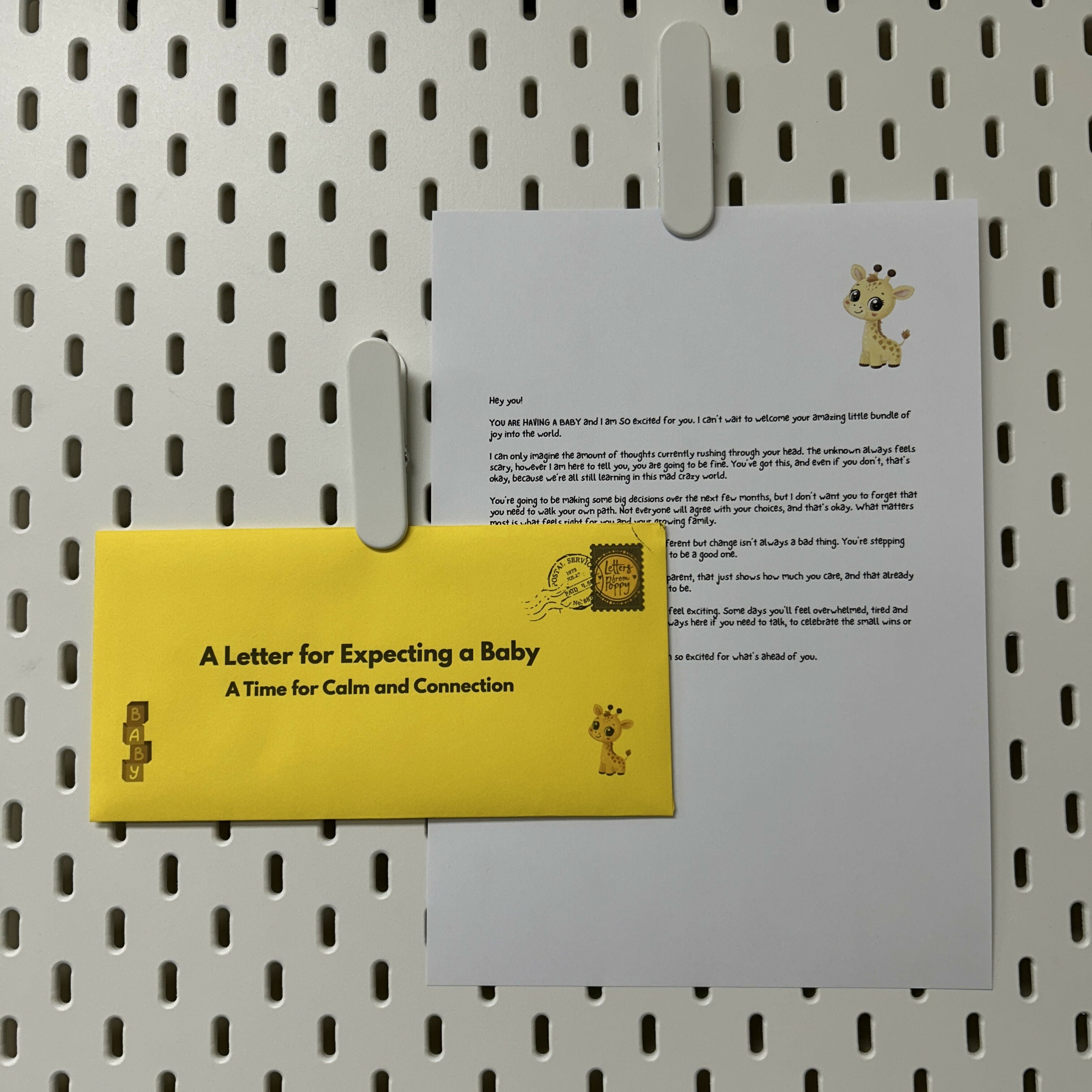 Expecting a Baby Letter for Calm and Connection